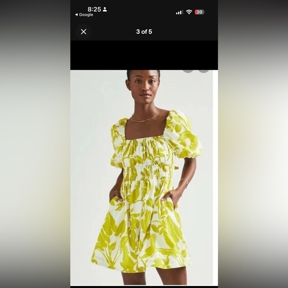 Anthropologie Dresses & Skirts - Anthropologie Maeve Feliciana Floral Puff Sleeve Mini Dress Women’s Small